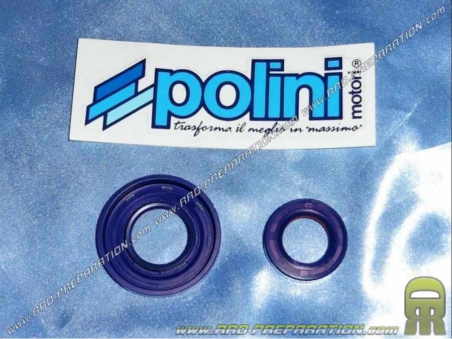 Game 2 oil seal POLINI competition Ø19mm scooter Vespa 50, 125cc