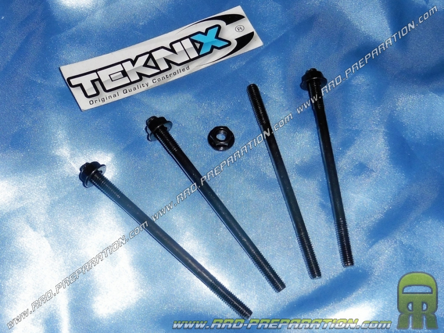 Set of 4 pins + nuts reinforced TEKNIX for scooter PIAGGIO air and liquid