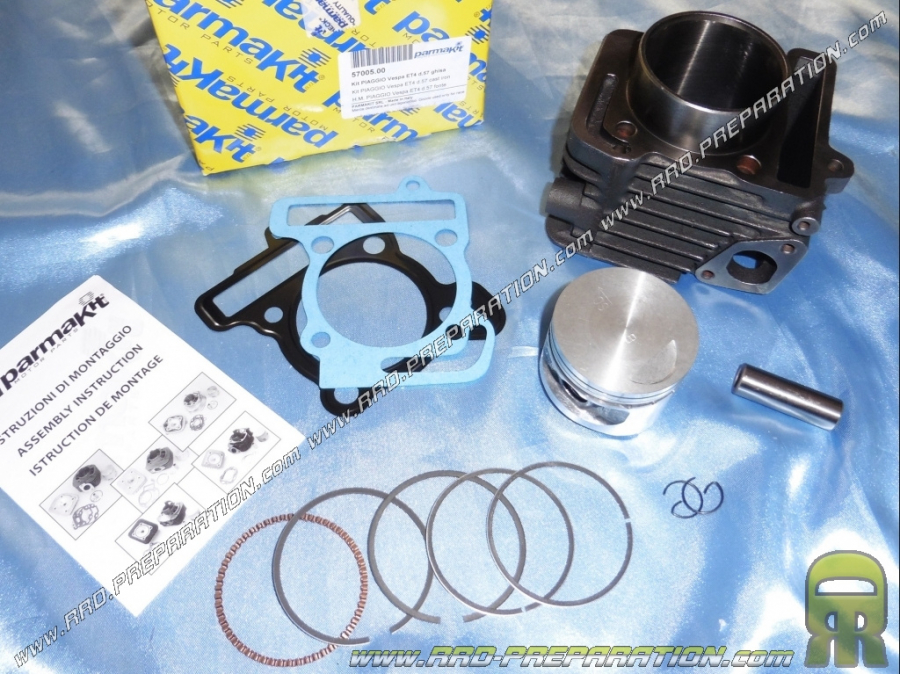 Kit 133cc PARMAKIT Ø57mm, cylindre / piston pour APRILIA HABANA, MOJITO, PIAGGIO HEXAGONE, LIBERTY, VESPA ET4 125cc 4T