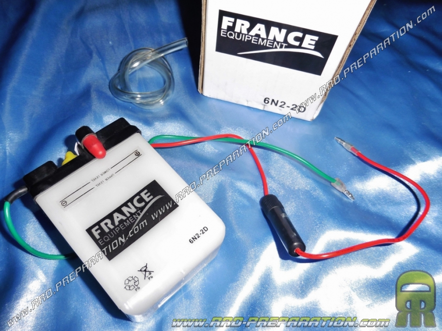 Batterie FRANCE EQUIPEMENT 6V pour cyclomoteur et mobylette