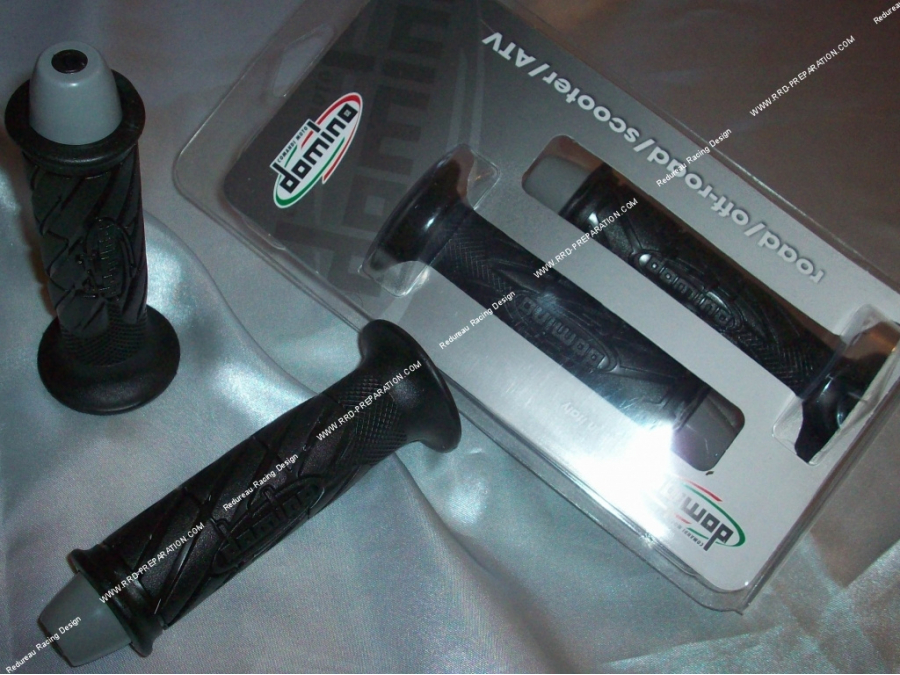 Handlebar grips, side coating with integrated DOMINO handlebar ends (choice of color)