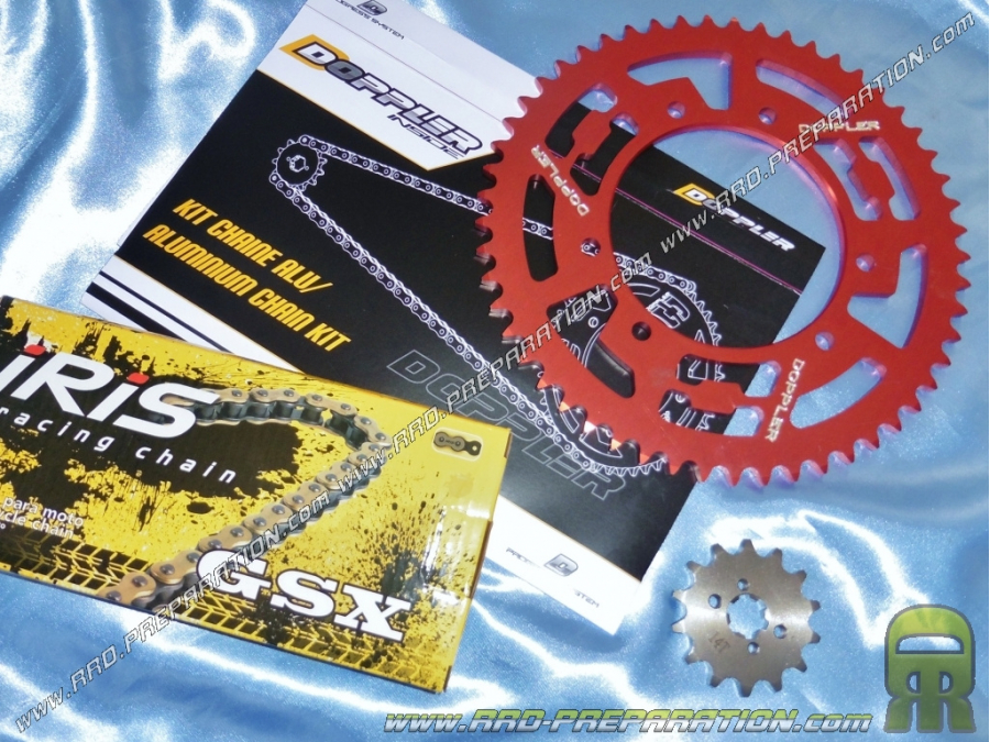 Kit chain DOPPLER anodized 420 / 14X53 Derbi Senda SM, R, X-RACE, X-TREM 2006-2010 and GILERA RCR, SMT 2003-2007