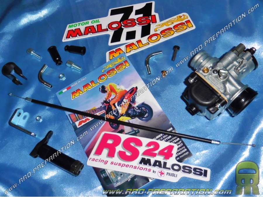 Carburetor kit MALOSSI Ø21mm + accessories QUAD DINLI T-REX, E-TON VIPER RXL, LAVERDA QUASAR ... 50 and 90cc 2T