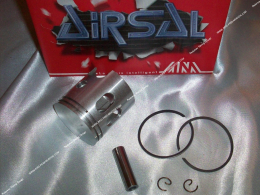 Piston Ø47,6mm bi-segments axe 10mm pour kit 70cc AIRSAL Luxe sur scooter minarelli vertical