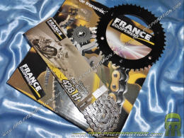 Kit chain FRANCE EQUIPMENT reinforced Motorcycle HYOSUNG GT, COMET, SUPERSPORT, 125cc NAKED ...