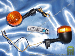 Clignotants arrière TEKNIX noir / orange pour DERBI Senda, MBK Nitro, YAMAHA Aerox...