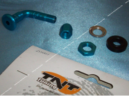 Valve coudée en aluminium anodisée TNT Tuning universel (scooter, mob, mécaboite) couleur aux choix