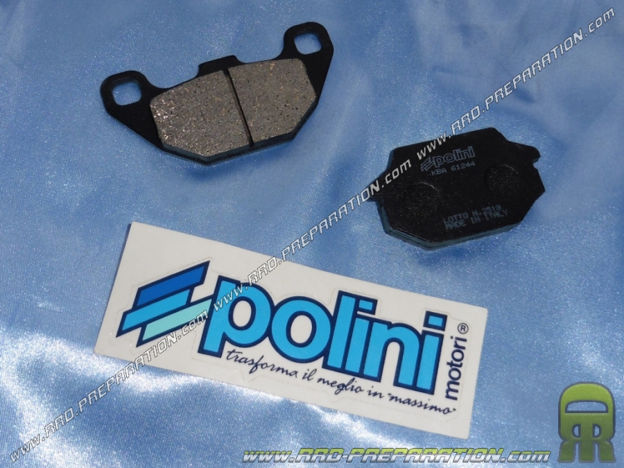 Plaquettes de frein POLINI avant ou arrière pour SCOOTER, QUAD KYMCO AGILITY, PEOPLE, MXU, MXER, SYM HD... 