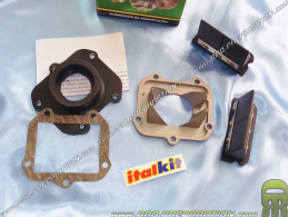 Kit d'admission (pipe + clapets) 8 lamelles Carbone ITALKIT COMPETITION APRILIA RS 125cc, KARTING... Moteur ROTAX 2 temps