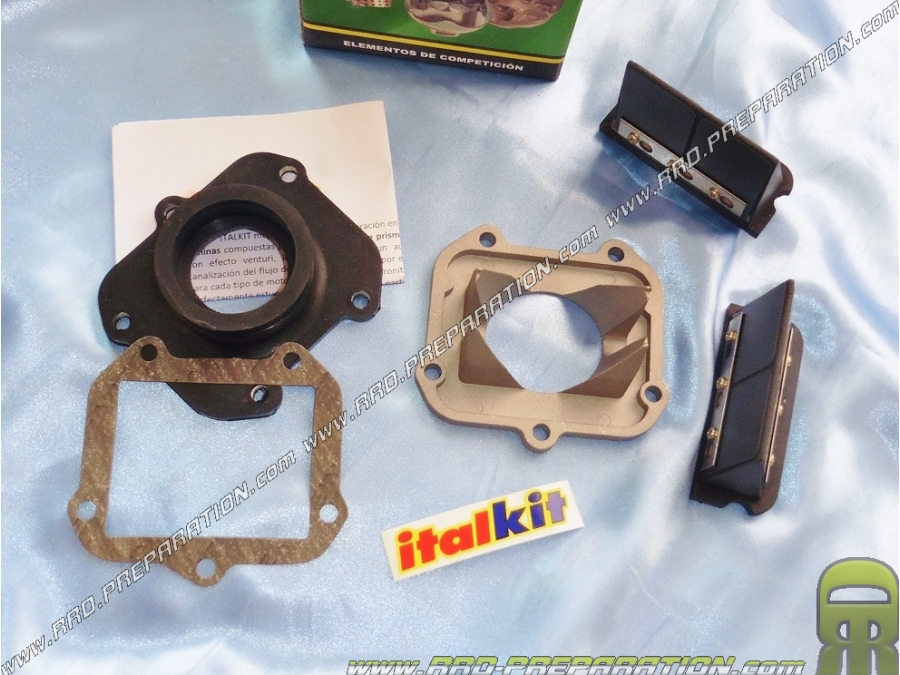 intake kit (pipe + valves) 8 slices Carbon ITALKIT COMPETITION Aprilia RS 125cc ROTAX KART ... 2 times