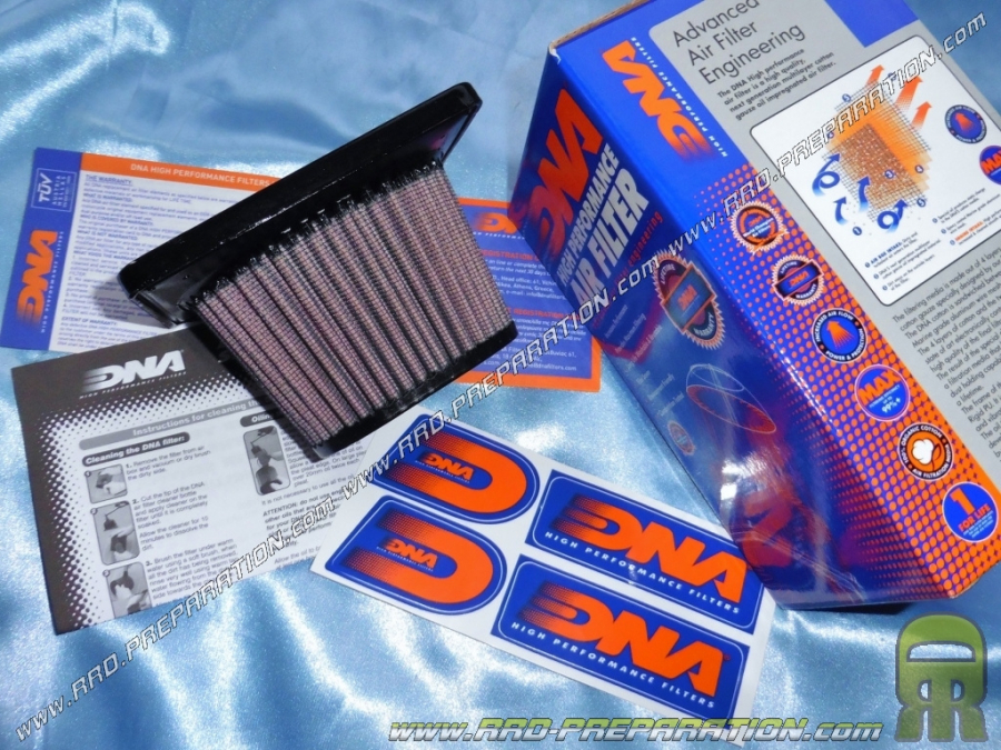 Filtro de aire DNA RACING para caja de aire original en moto KTM DUKE, RC 125, 200 y 390