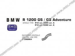 Raccord ARROW pour collecteur ARROW/Origine au silencieux ARROW sur BMW R 1200 GS / R 1200 Adventure, ... de 2006 à 2009