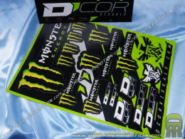 Plate of stickers MONSTER ENERGY XL (49X33cm) on black