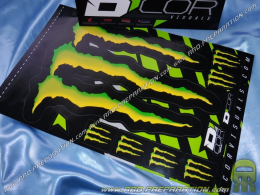 Plate of stickers MONSTER ENERGY XL (49X33cm) on black