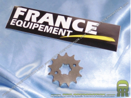 Pinion of exit of limps FRANCE EQUIPMENT teeth to the choices for APRILIA RS, TUONO, SX, ... 125cc 1993-2014 width 520