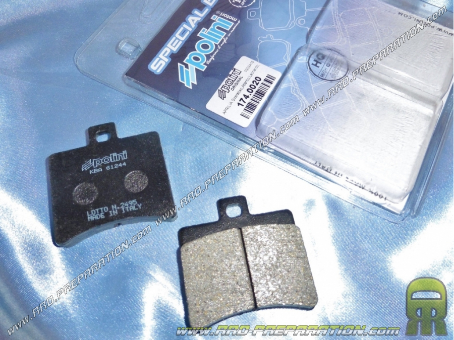 Polini brake pads front / rear maxi scooter, scooter, motorcycle Aprilia RS, ATLANTIC, SCARABEO, BENELLI, BETA ...