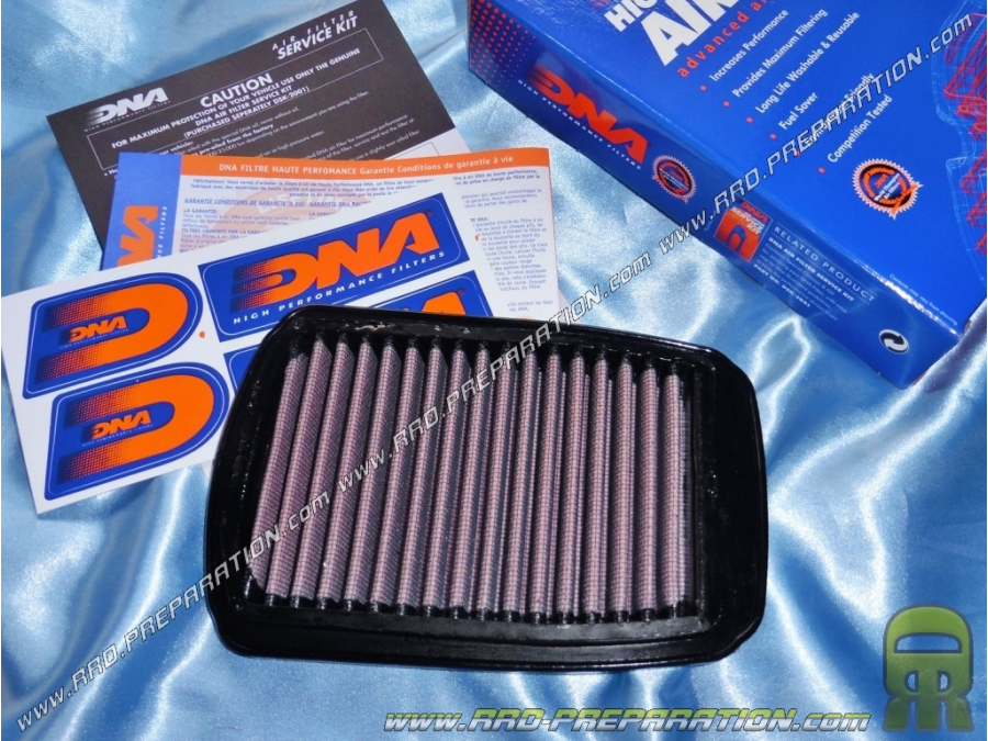 Filtro de aire DNA RACING para caja de aire original en moto YAMAHA MT, WR y YZF 125 4T