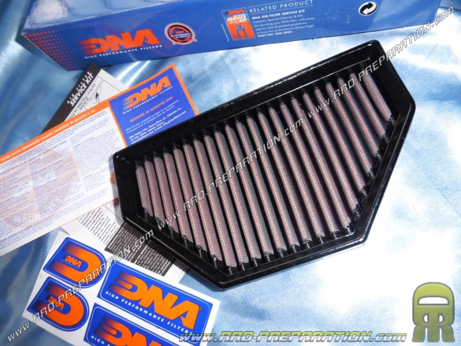 Filtro de aire DNA RACING para caja de aire original en moto KTM RC 8 1190, RC 8 1190 R de 2008 a 2015