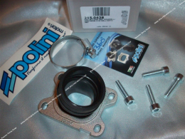 Pipe d'admission POLINI Evolution orientable carburateur 28 a 30mm (fixation Ø35 a 39mm) mécaboite moteur DERBI et AM6