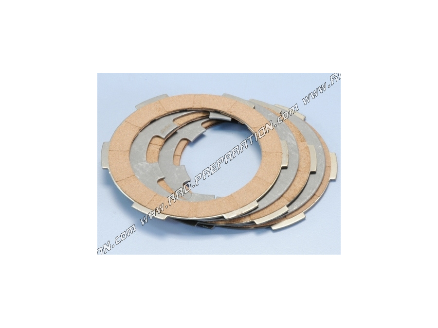 Set of 5 POLINI reinforced clutch discs (discs + spacers) APE FL, FL2, FL3, RS3, VESPA, HP, 50, 125 2T