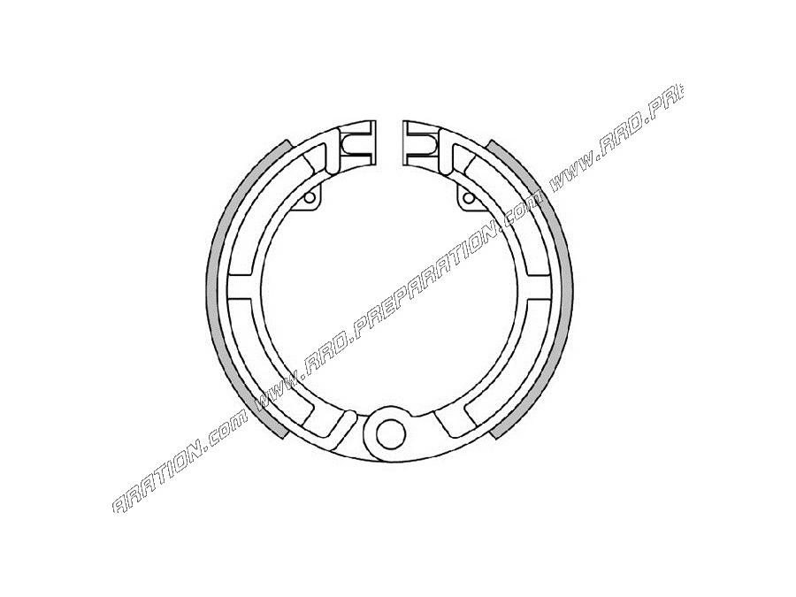 Rear brake shoes POLINI Ø125mm PIAGGIO APE, VESPA, PK, FL2, FL3, SPECIAL, XL, PRIMAVERA... 50 and 125