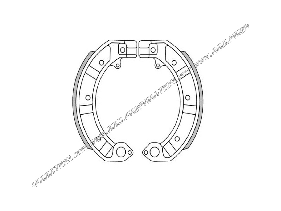 Zapatas de freno POLINI Ø150mm PIAGGIO VESPA PK, XL, PRIMAVERA, HP, PX, XL, VELOCE, SPRINT... 50 y 125