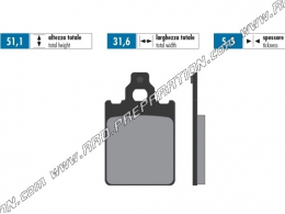 POLINI brake pads front / rear maxi scooter, scooter 50, 125, 150, 200 VESPA, LML, SPRINT, PIAGGIO QUARTZ, ITALJET