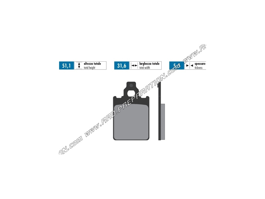 POLINI brake pads front / rear maxi scooter, scooter 50, 125, 150, 200 VESPA, LML, SPRINT, PIAGGIO QUARTZ, ITALJET