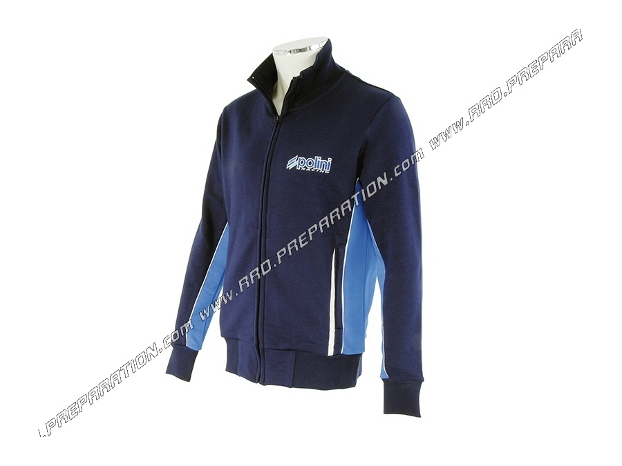 Zipped jacket, sweatshirt POLINI EVO Blue man size to choose