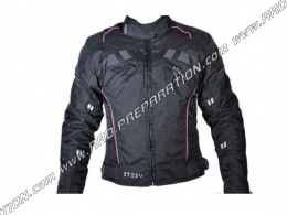 Blouson moto STEEV TARGA V2 Noir et Rose Femme