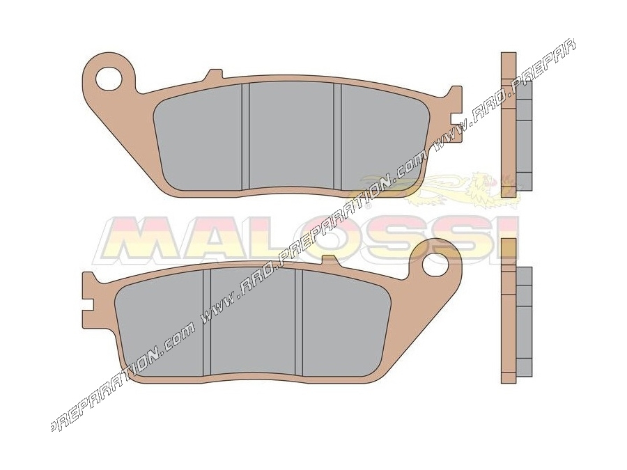 MALOSSI MHR front and rear brake pads for BMW 600 and 650 cc maxi-scooter