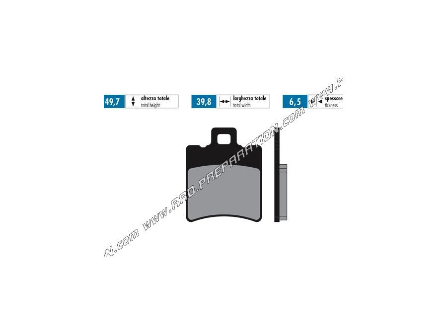 Polini brake pads front / rear maxi scooter, scooter 50, 125, 150, 200 Vespa LML, SPRINT, PIAGGIO QUARTZ, ITALJET