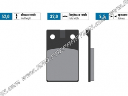 Polini brake pads front / rear for APRILIA AF1, RX, TUAREG, RED ROSE, BETA, MBK X-LIMIT, YAMAHA DT ...