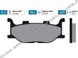 Plaquettes de frein POLINI Fritée compétition avant / arrière pour YAMAHA 125cc SR, TZR, VIRAGO, XVS,...