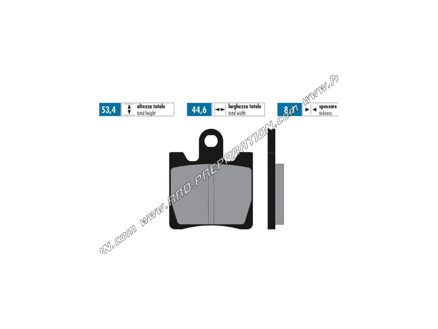 Front / rear POLINI brake pads for scooter SUZUKI BURGMAN, SYM GTS, JOYMAX, 125, 150, 400 ...