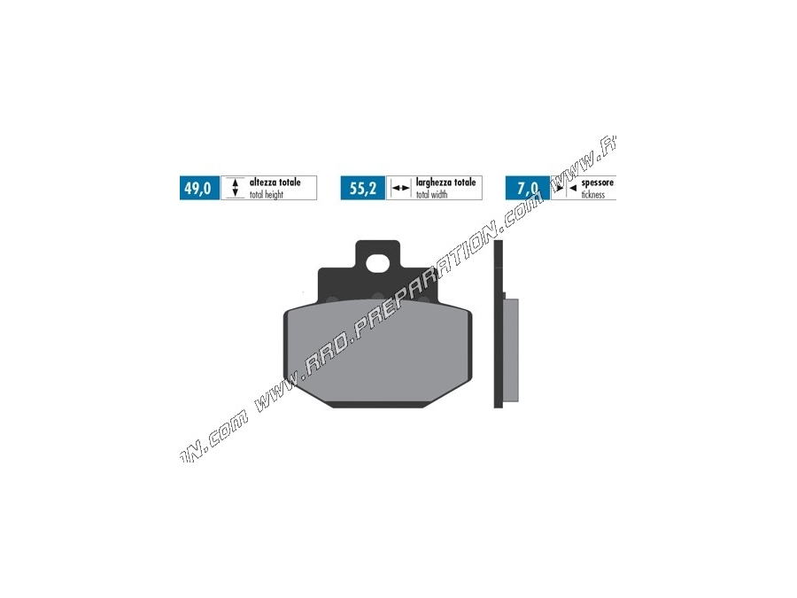 Polini brake pads front / rear Scooter Derbi GP1, GILERA DNA, PIAGGIO BEVERLY, Vespa 125, 150, 180, 200, 250 ...