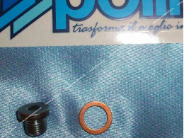 Cylinder head cap + copper gaskets (purge) for POLINI kit on minarelli scooter, 1/8" thread