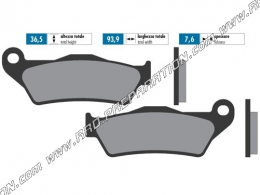 Plaquettes de frein POLINI avant / arrière pour APRILIA RX, SRV, GILERA GP, NEXUS, PIAGGIO BERVERLY 125, 400, 600, 800...