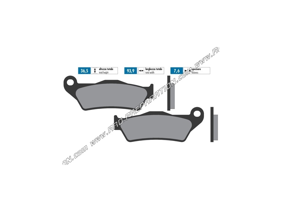 Plaquettes de frein POLINI avant / arrière pour APRILIA RX, SRV, GILERA GP, NEXUS, PIAGGIO BERVERLY 125, 400, 600, 800...