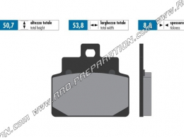 Polini brake pads front / rear Scooter Derbi GP1, GILERA DNA, PIAGGIO BEVERLY, Vespa 125, 150, 180, 200, 250 ...