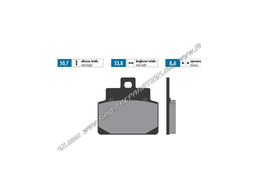 Polini brake pads front / rear Scooter Derbi GP1, GILERA DNA, PIAGGIO BEVERLY, Vespa 125, 150, 180, 200, 250 ...