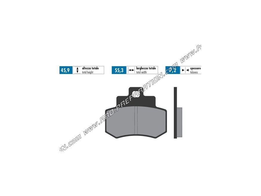 Polini brake pads front / rear Scooter KYMCO GRAND DINK 250