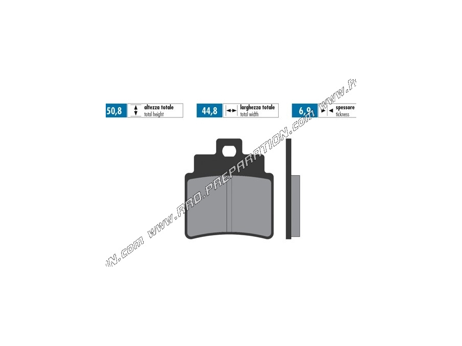 Plaquettes de frein POLINI avant / arrière pour scooter KYMCO GRAND DINK, KXR, MXU, SYM JOYMAX 250