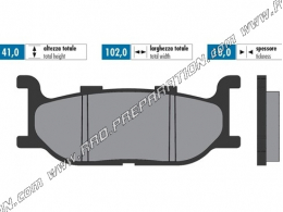 Plaquettes de frein POLINI avant / arrière pour scooter YAMAHA MAJESTY 400 et T-MAX 500