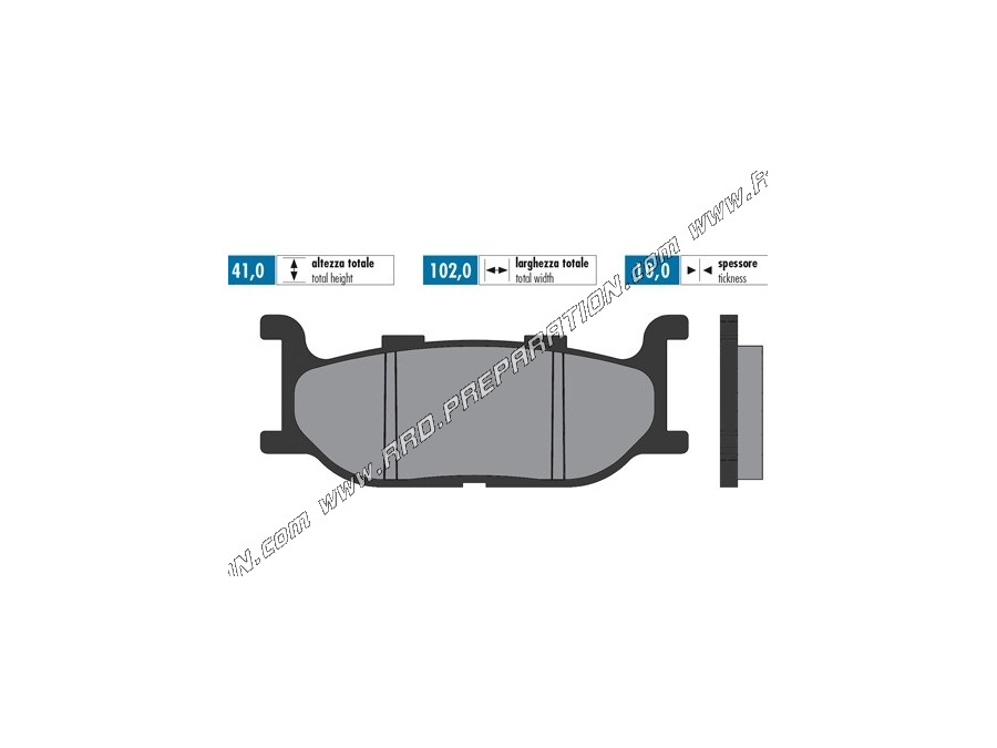 Plaquettes de frein POLINI avant / arrière pour scooter YAMAHA MAJESTY 400 et T-MAX 500