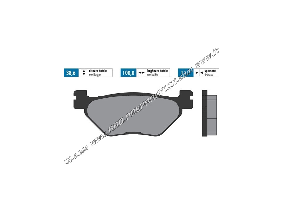 Polini brake pads front / rear for scooter Yamaha T-MAX 500 (a carburetor)
