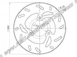 Rear brake disc NG Ø200mm for RIEJU RMX, MRX, MRX PRO, MRT after 2012