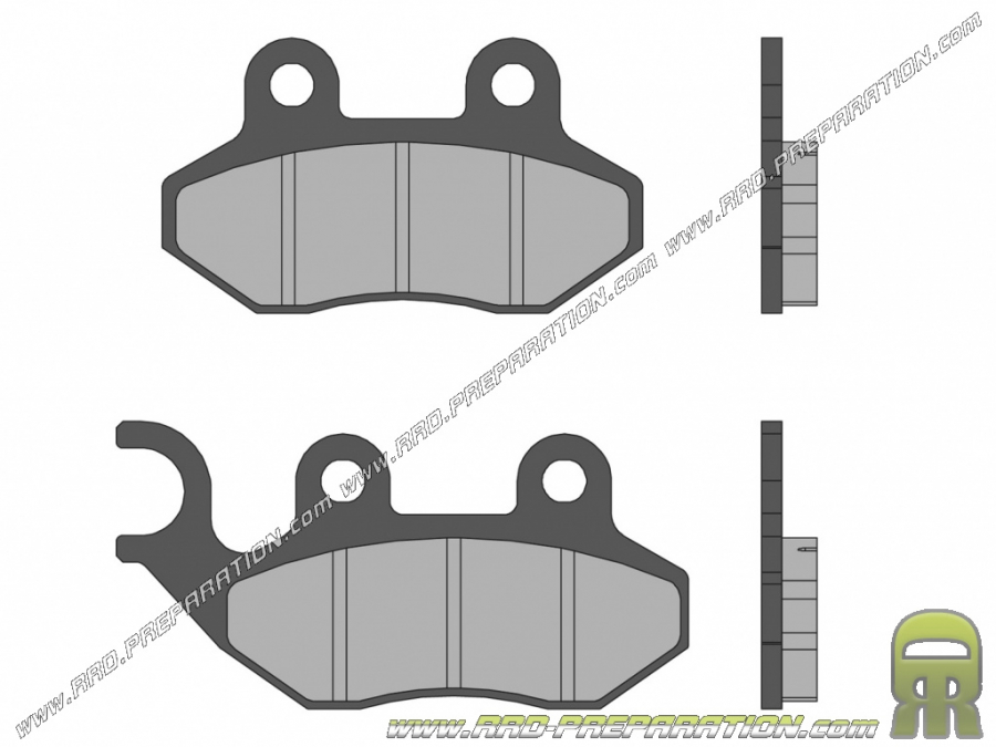 Pastillas de freno delanteras / traseras MALOSSI para scooter CAGIVA, PGO, SYM 50, 125, 200, 300..