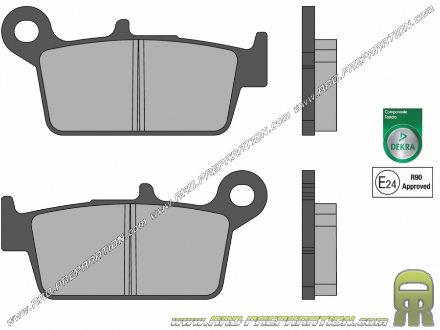 Plaquettes de frein MALOSSI avant - arrière pour HONDA NS, NSR, CRM, PEUGEOT SV, KYMCO FILLY, TOP BOY...