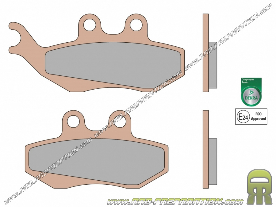 Pastillas de freno MALOSSI MHR DEKRA para ARPILIA RS, MBK X-POWER, YAMAHA TZR 50, DERBI X TREM, X RACE, GILERA DNA...